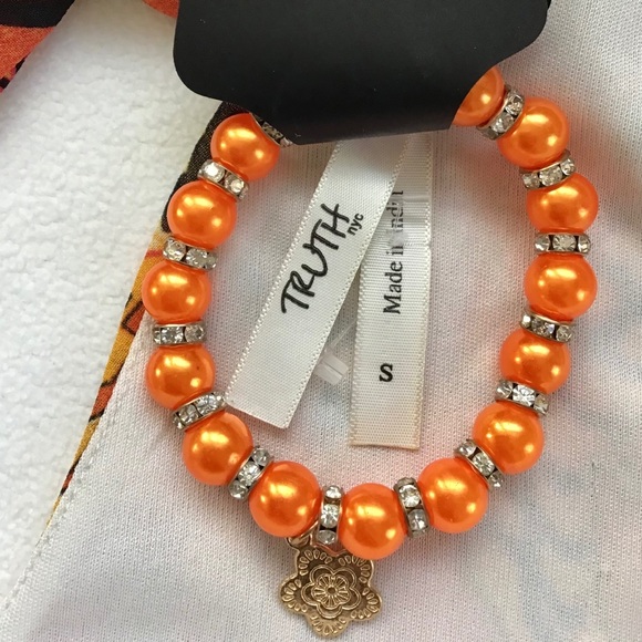 TRUTH NYC Orange Print Mini Dress - Picture 7 of 8